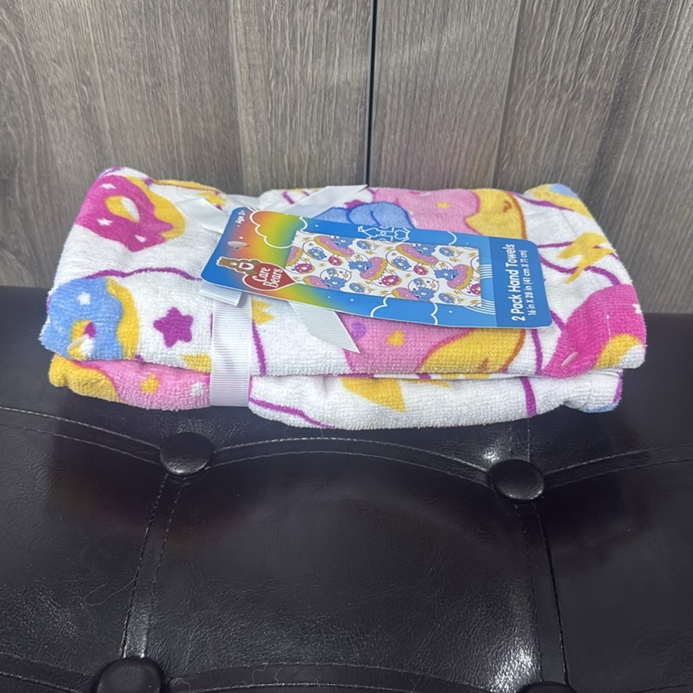 New Care Bears & Donuts White Grumpy Bear Cotton Hand Towels Pack Of 2 - Picture 9 of 9